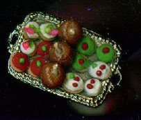 Dollhouse Miniature Christmas Platter